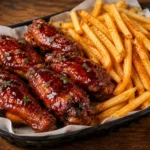 6 BBQ Wings with Fries