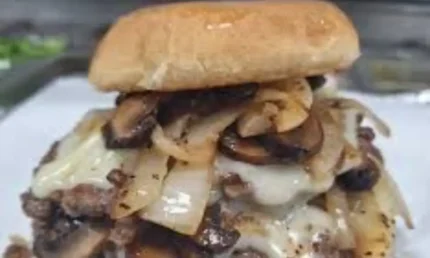 Swiss Mushroom Burger Double Doze