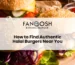 Fanoosh halal burgers with fresh toppings, sesame buns, and flavorful fillings, perfect for authentic, satisfying bites today.